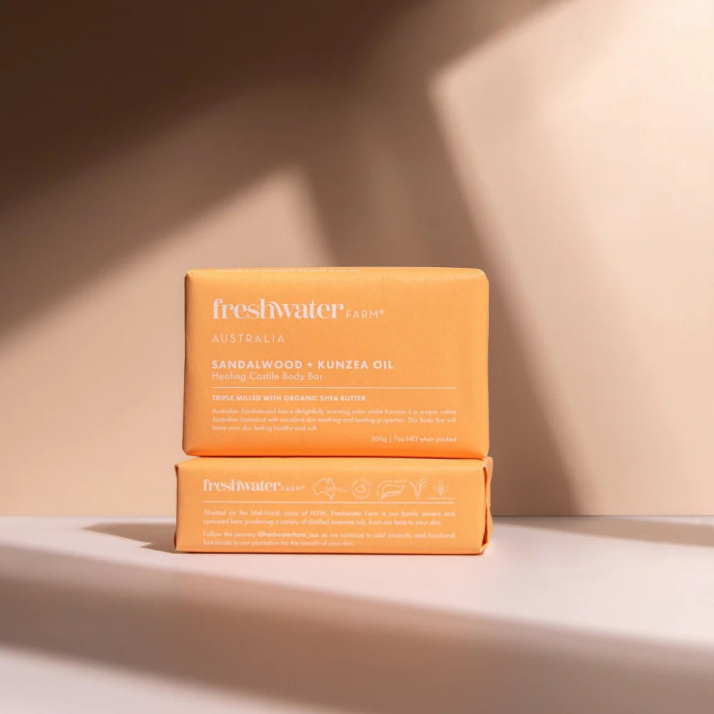 Natural Body Bar | Healing | Sandalwood + Kunzea Oil | 200g 天然身體清潔皂 | 療愈 | 檀香 + 昆士亞精油 | 200克